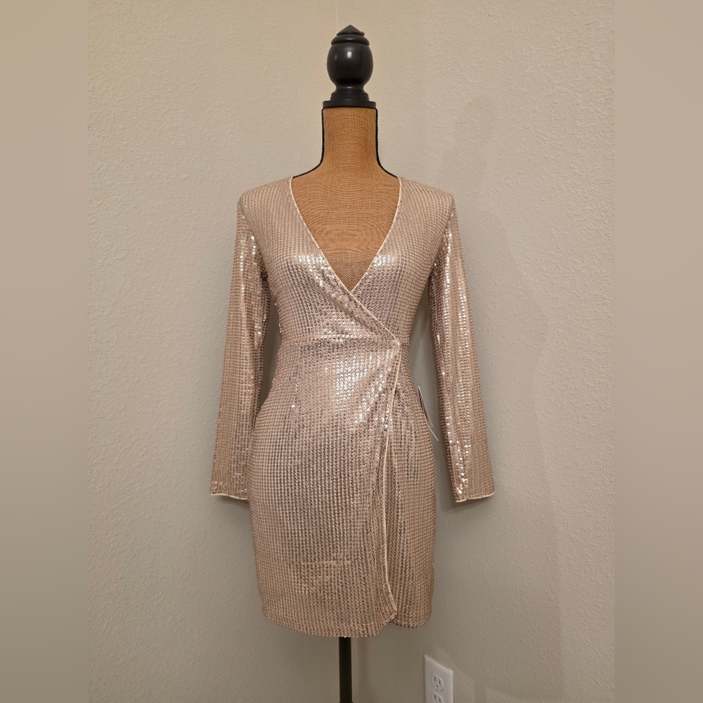 Gianni Bini Sequin Wrap Dress